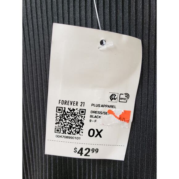 Forever 21 2 Piece Top & Pants Womens Size OX Black Knit Long Sleeve Drawstring - Picture 3 of 15